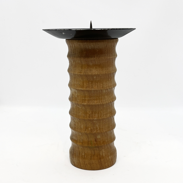 Drewniany świecznik modernistyczny, Niemcy, lata 60.