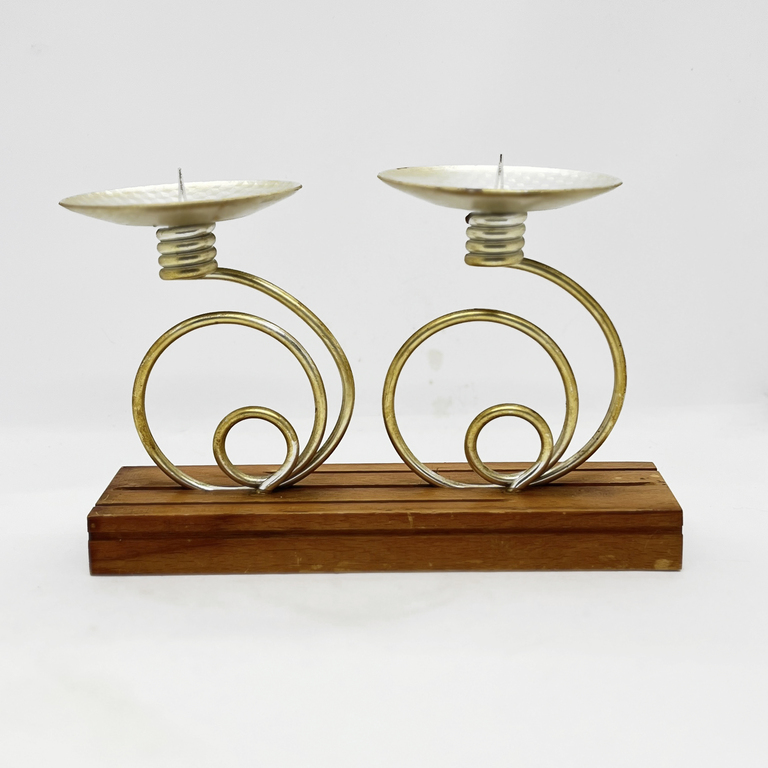 Świecznik na dwie świece w stylu space age, Belgia, lata 80.